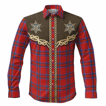 Rait Tartan Long Sleeve Button Shirts Bigfoot Riding The Kelpie Monster