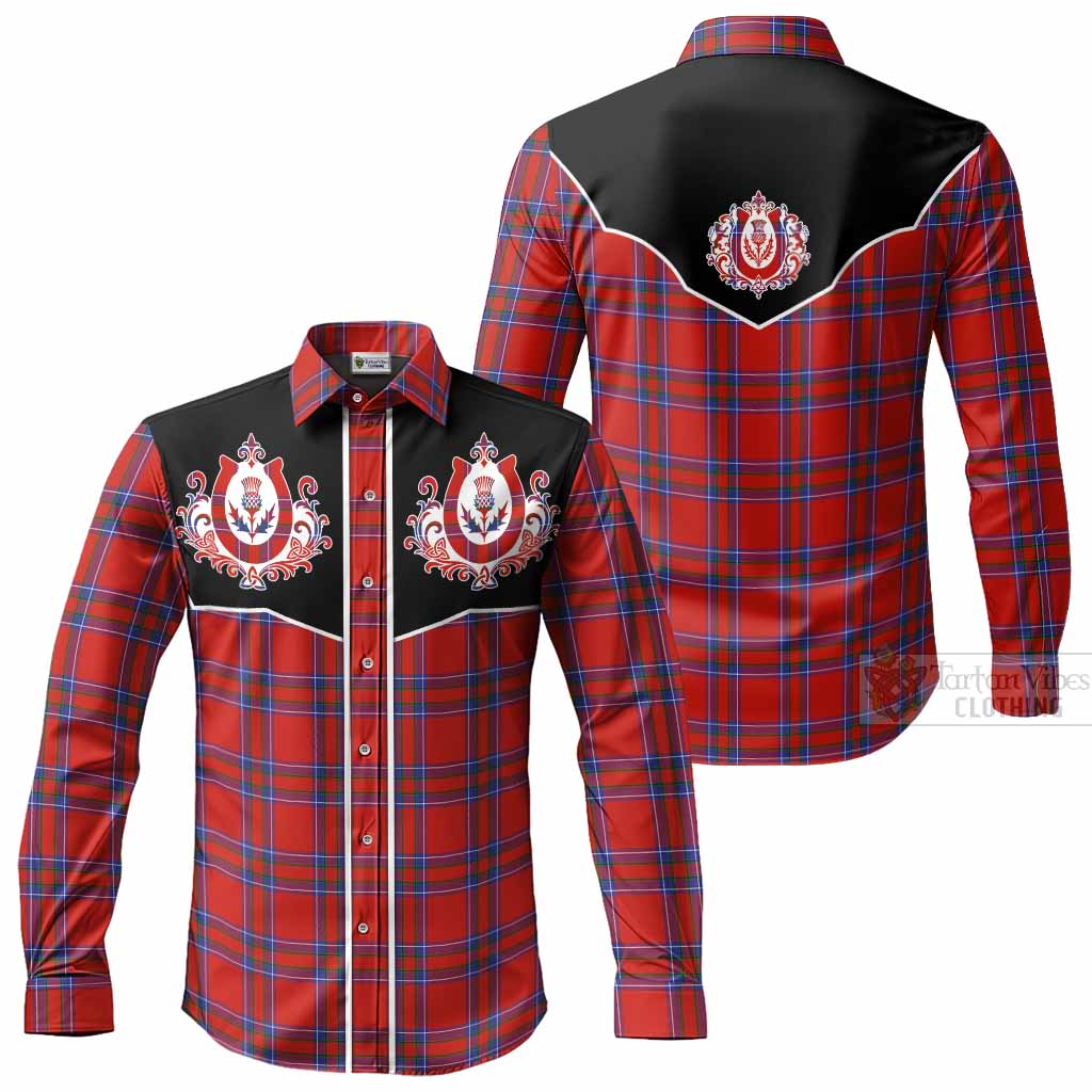 Rait Tartan Long Sleeve Button Shirts Horseshoe Ornament Men's Shirt - Tartan Vibes Clothing