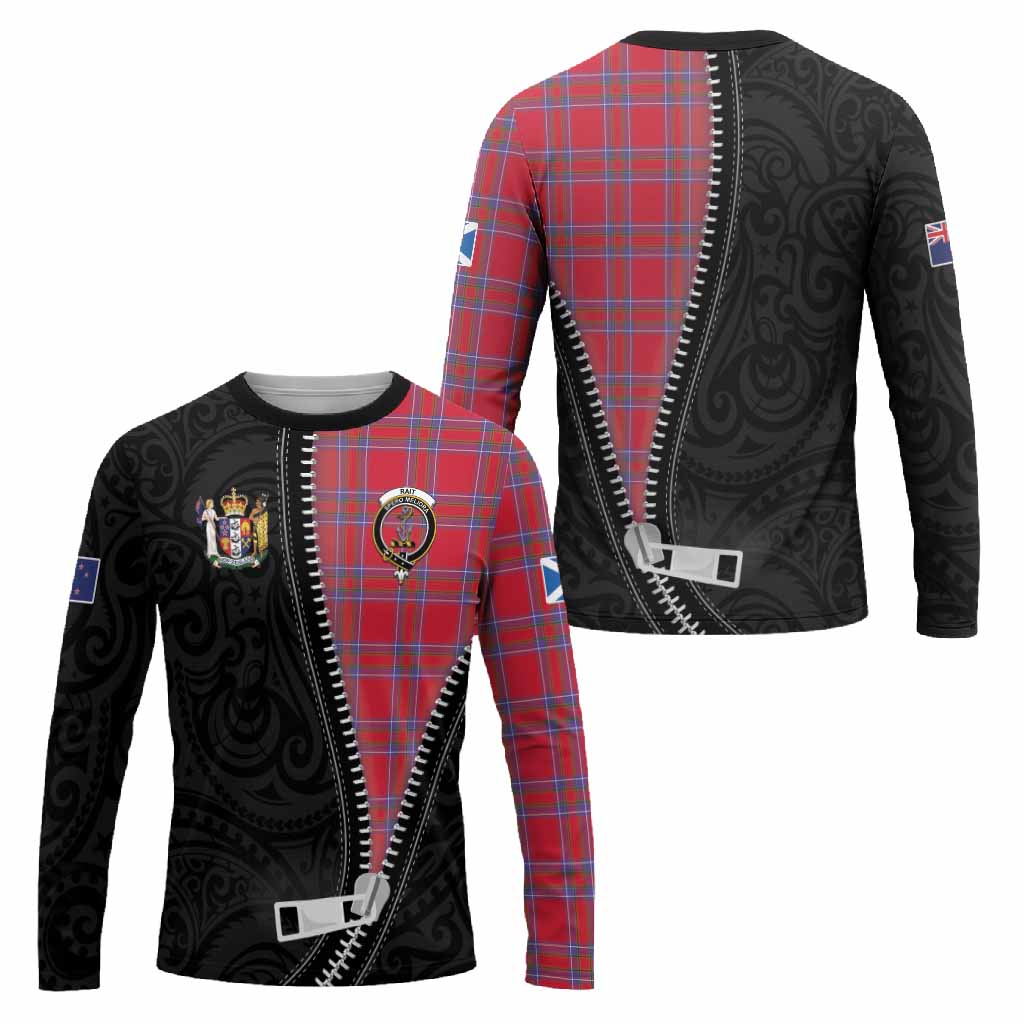 Rait Tartan Long Sleeve T-Shirt New Zealand Pattern Unique Zipper Stylized