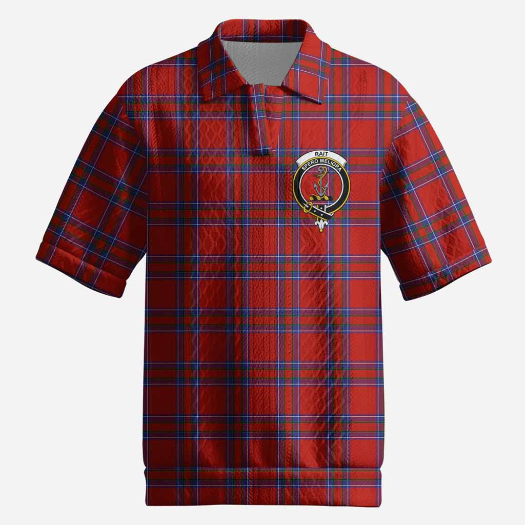 Rait Tartan Men’s Polo Sweater Top with Family Crest