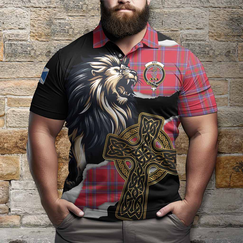 Rait Tartan Scottish Polo Shirt Lion Celtic Heritage