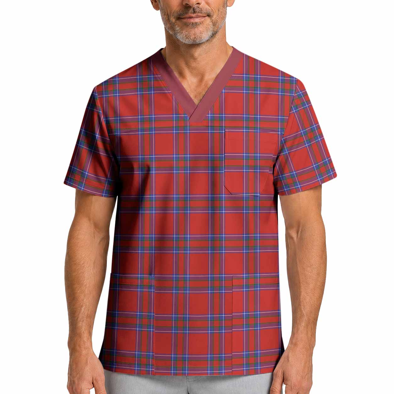 Rait Tartan Scrub Top XL - Tartan Vibes Clothing