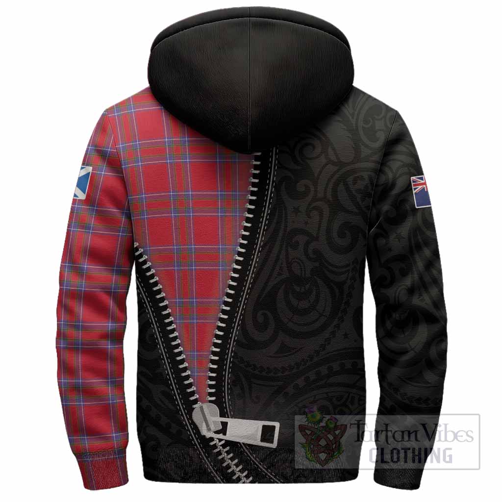 Rait Tartan Sherpa Hoodie New Zealand Pattern Unique Zipper Stylized