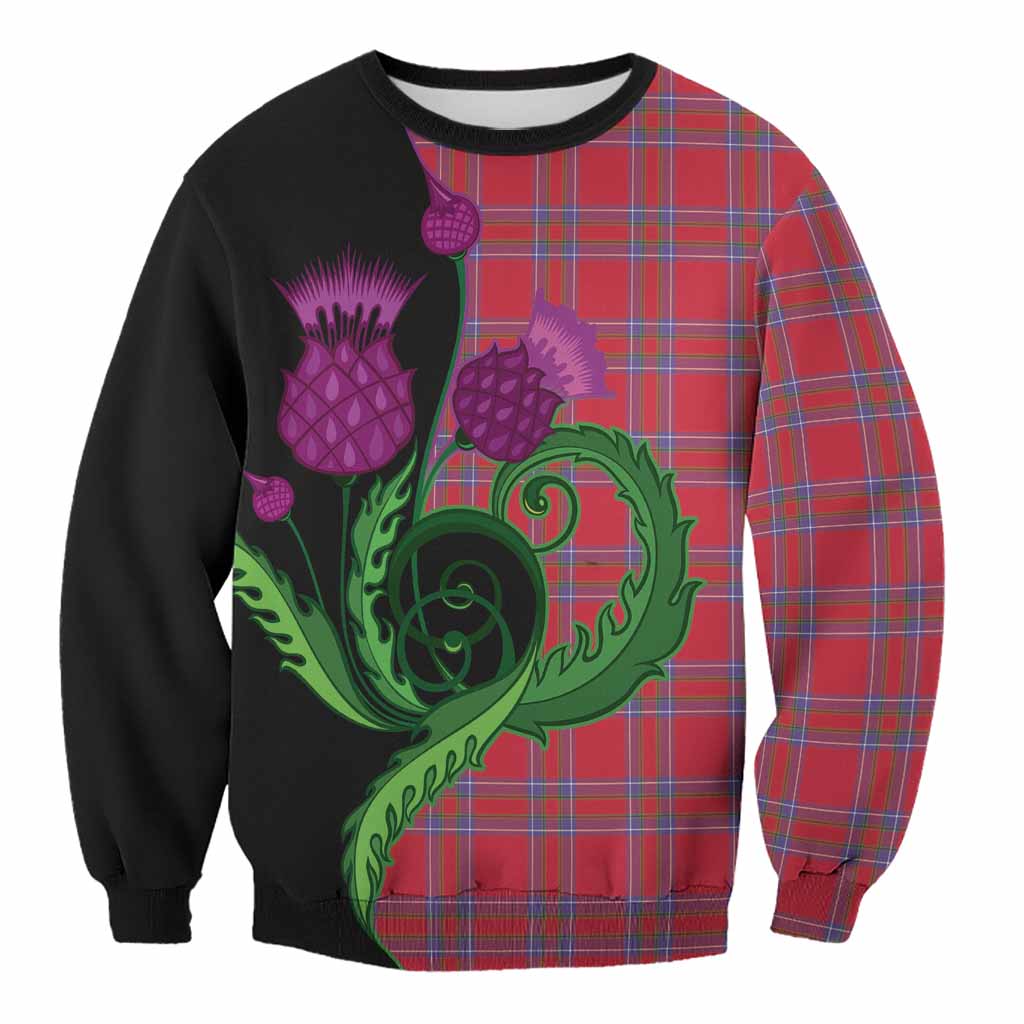 Rait Tartan Sweatshirt Traditional Scottish Thistle