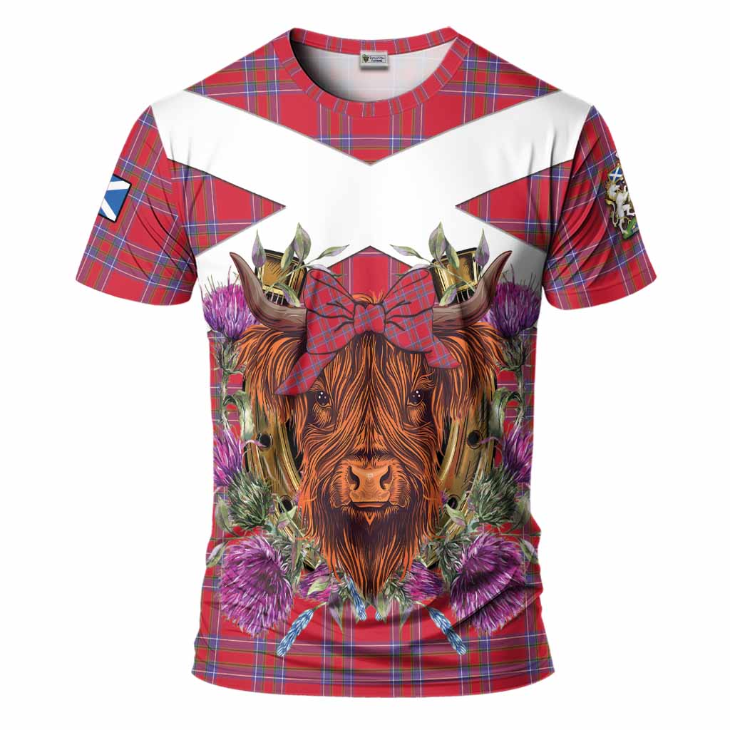 Rait Tartan T-Shirt Scottish Thistle Heilan Coo