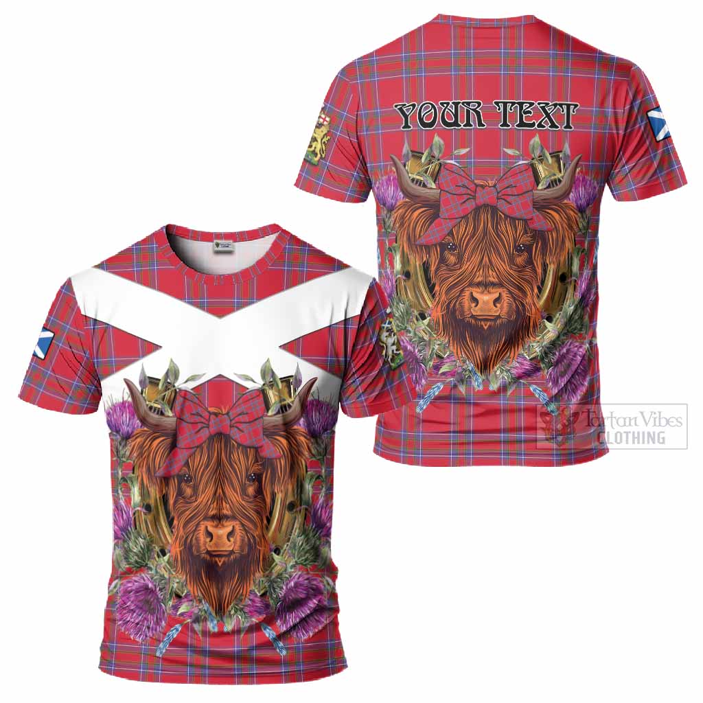 Rait Tartan T-Shirt Scottish Thistle Heilan Coo