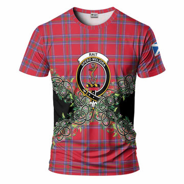 Rait Tartan T-Shirt Thistle Scottish Spirit