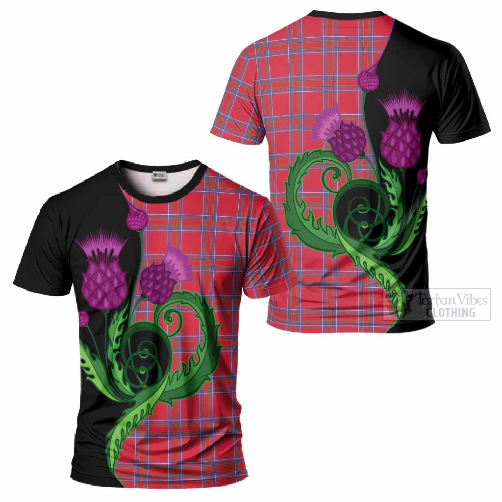Rait Tartan T-Shirt Traditional Scottish Thistle