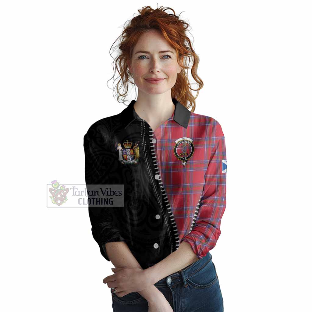 Rait Tartan Women Casual Shirt New Zealand Pattern Unique Zipper Stylized