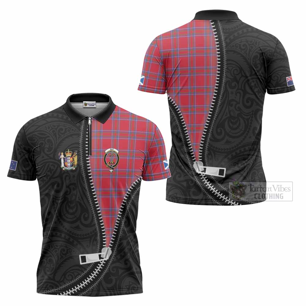 Rait Tartan Zipper Polo Shirt New Zealand Pattern Unique Zipper Stylized