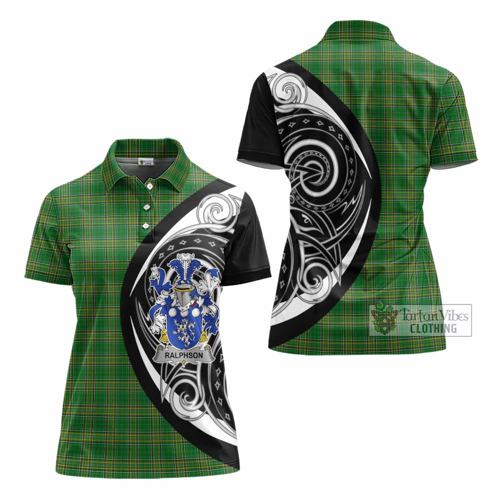 Ralphson Irish Clan Women's Polo Shirt Celtic Circle Style - Tartan Vibes Clothing
