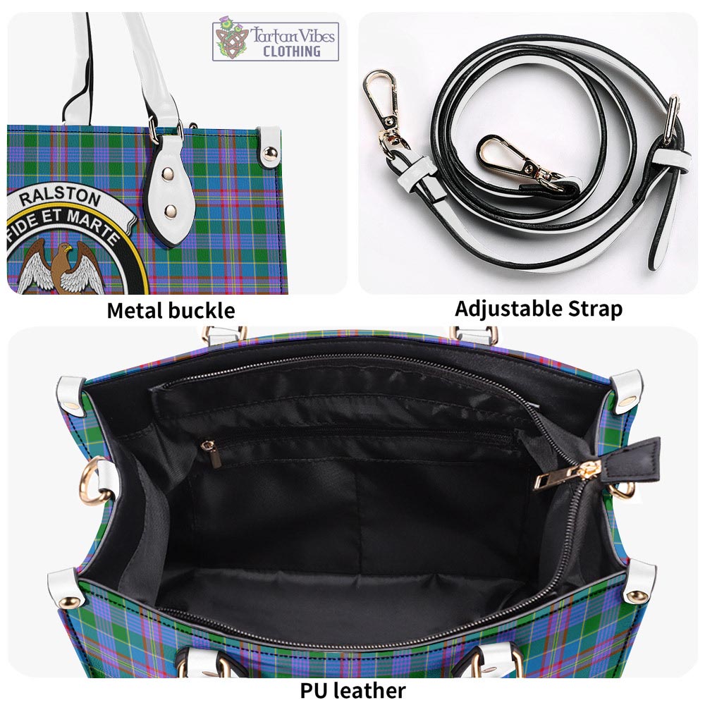 Tartan Vibes Clothing Ralston Tartan Luxury Leather Handbags with Family Crest