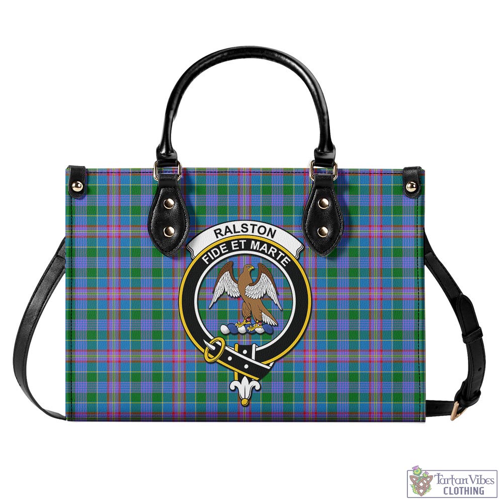 Tartan Vibes Clothing Ralston Tartan Luxury Leather Handbags with Family Crest