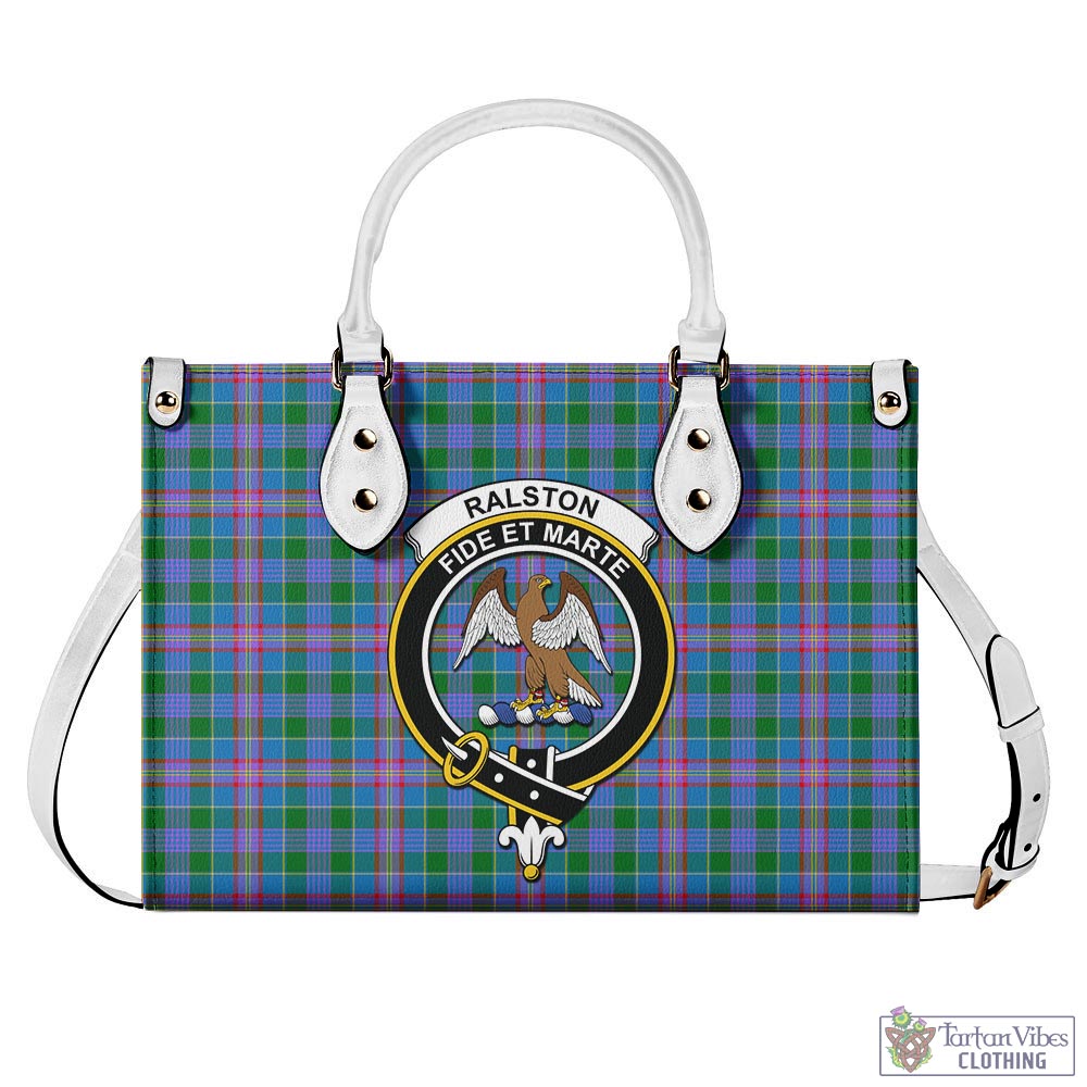 Tartan Vibes Clothing Ralston Tartan Luxury Leather Handbags with Family Crest