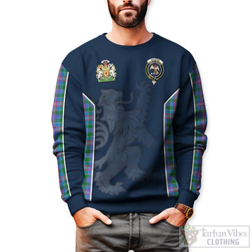 Ralston Tartan Sweater with Family Crest and Lion Rampant Vibes Sport Style