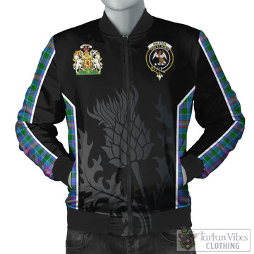 Ralston Tartan Bomber Jacket with Family Crest and Scottish Thistle Vibes Sport Style