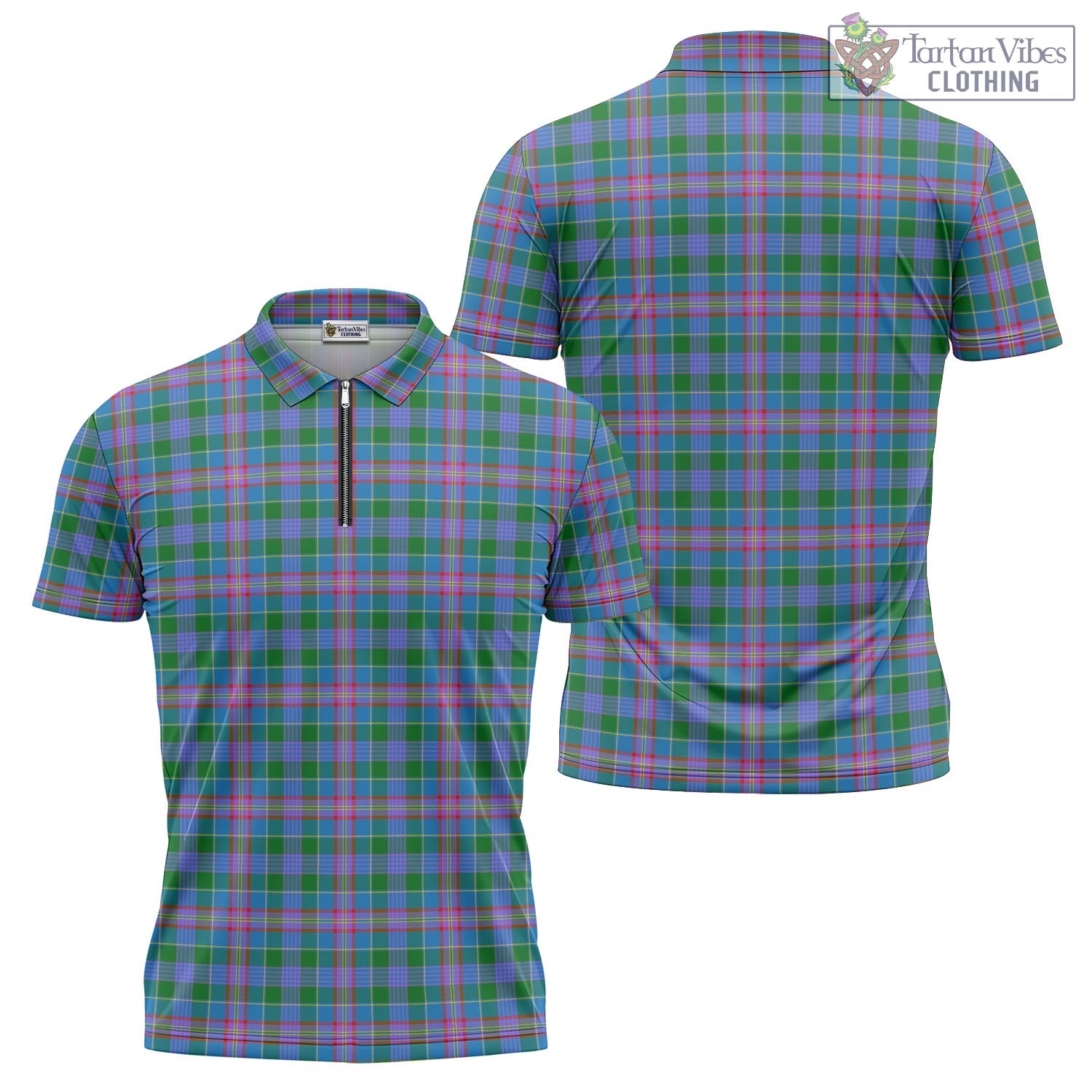 Tartan Vibes Clothing Ralston Tartan Zipper Polo Shirt