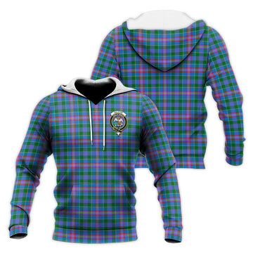 Ralston Tartan Knitted Hoodie with Family Crest