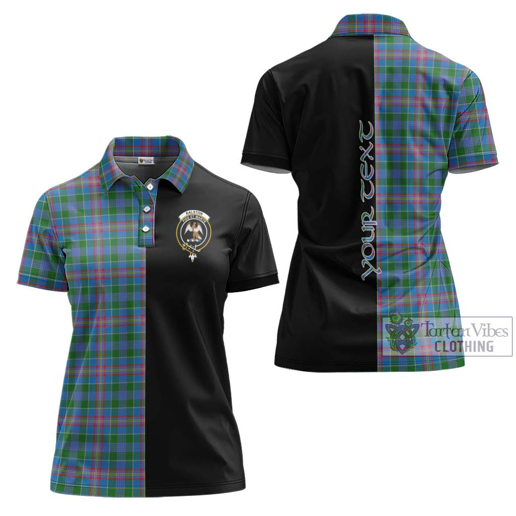 Ralston Tartan Women's Polo Shirt with Family Crest and Half Of Me Style Women - Tartanvibesclothing Shop
