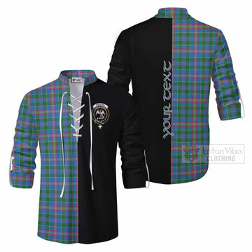 Tartan Vibes Clothing Ralston Tartan Ghillie Kilt Shirt with Family Crest and Half Of Me Style