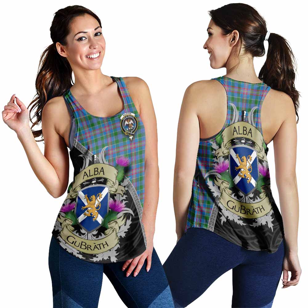 Tartan Vibes Clothing Ralston Tartan Family Crest Women's Racerback Tanks Lion Rampant Royal Thistle Shield Celtic Inspired