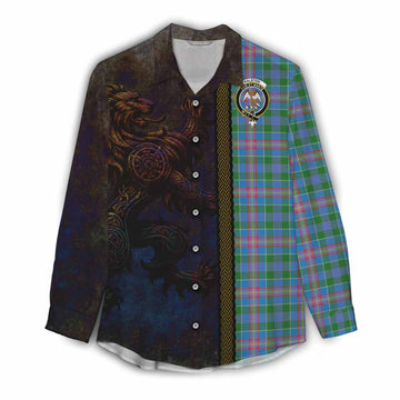Ralston Tartan Family Crest Women's Casual Shirt Alba Gu Brath Be Brave Lion Ancient Style