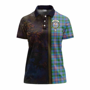 Ralston Tartan Family Crest Women's Polo Shirt Alba Gu Brath Be Brave Lion Ancient Style