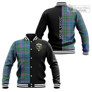 Ralston Tartan Baseball Jacket with Family Crest and Half Of Me Style Unisex - Tartanvibesclothing Shop