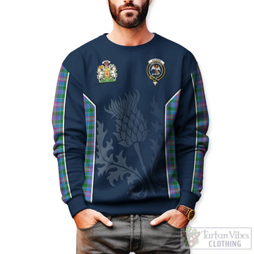 Tartan Vibes Clothing Ralston Tartan Sweatshirt with Family Crest and Scottish Thistle Vibes Sport Style