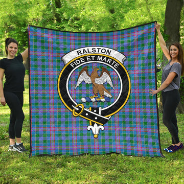 Ralston Tartan Quilt with Family Crest