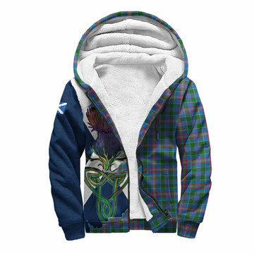 Ralston Tartan Family Crest Sherpa Hoodie Scottish Thistle Celtic Inspired