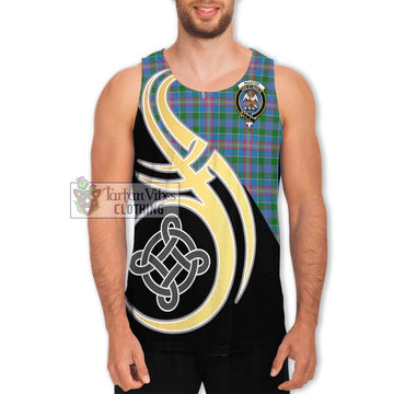 Ralston Tartan Men's Tank Top with Family Crest and Celtic Symbol Style