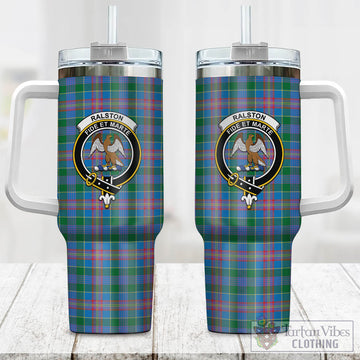 Ralston Tartan and Family Crest Tumbler with Handle
