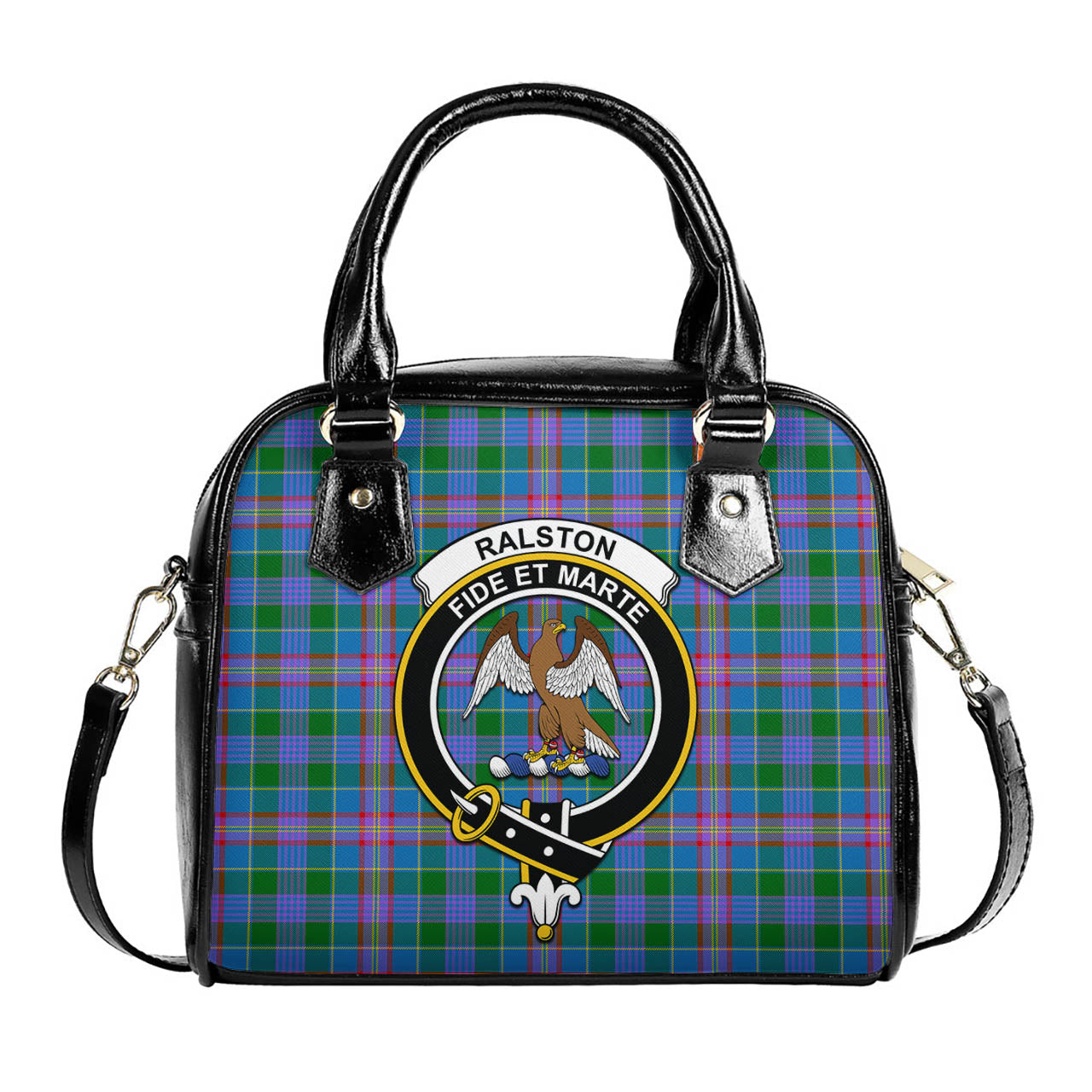 Ralston Tartan Shoulder Handbags with Family Crest One Size 6*25*22 cm - Tartanvibesclothing