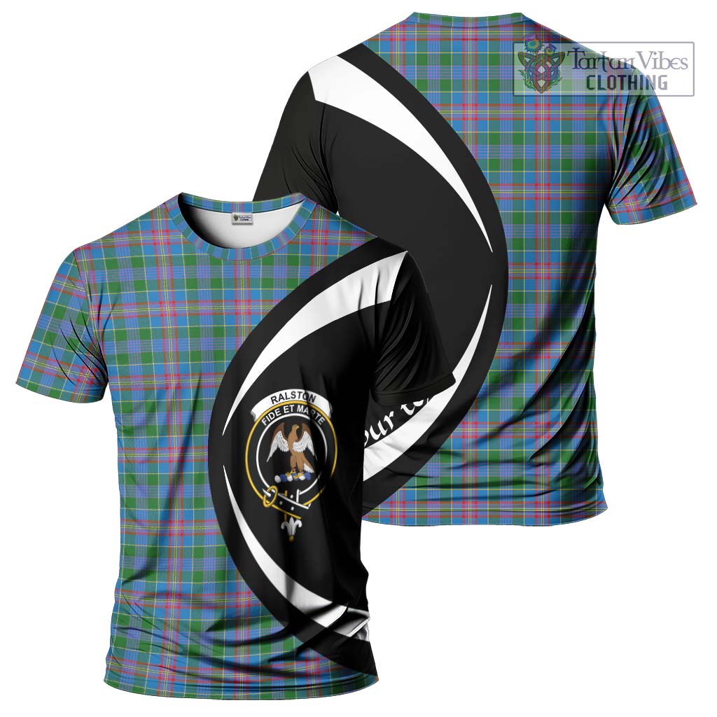 Tartan Vibes Clothing Ralston Tartan T-Shirt with Family Crest Circle Style