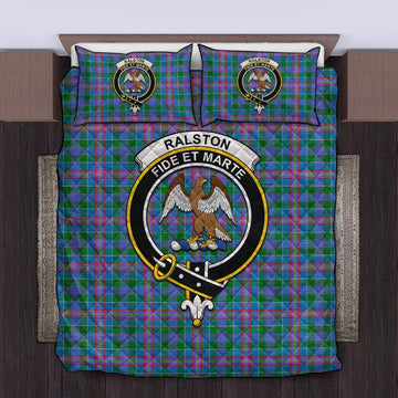 Ralston Tartan Quilt Bed Set with Family Crest