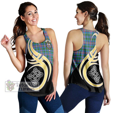 Ralston Tartan Women's Racerback Tanks with Family Crest and Celtic Symbol Style 4XL - Tartan Vibes Clothing
