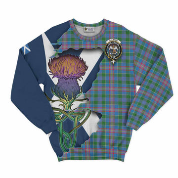 Tartan Vibes Clothing Ralston Tartan Family Crest Sweatshirt Scottish Thistle Celtic Inspired