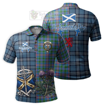 Tartan Vibes Clothing Ralston Tartan Polo Shirt Happy St. Andrew's Day Half Tartan Style