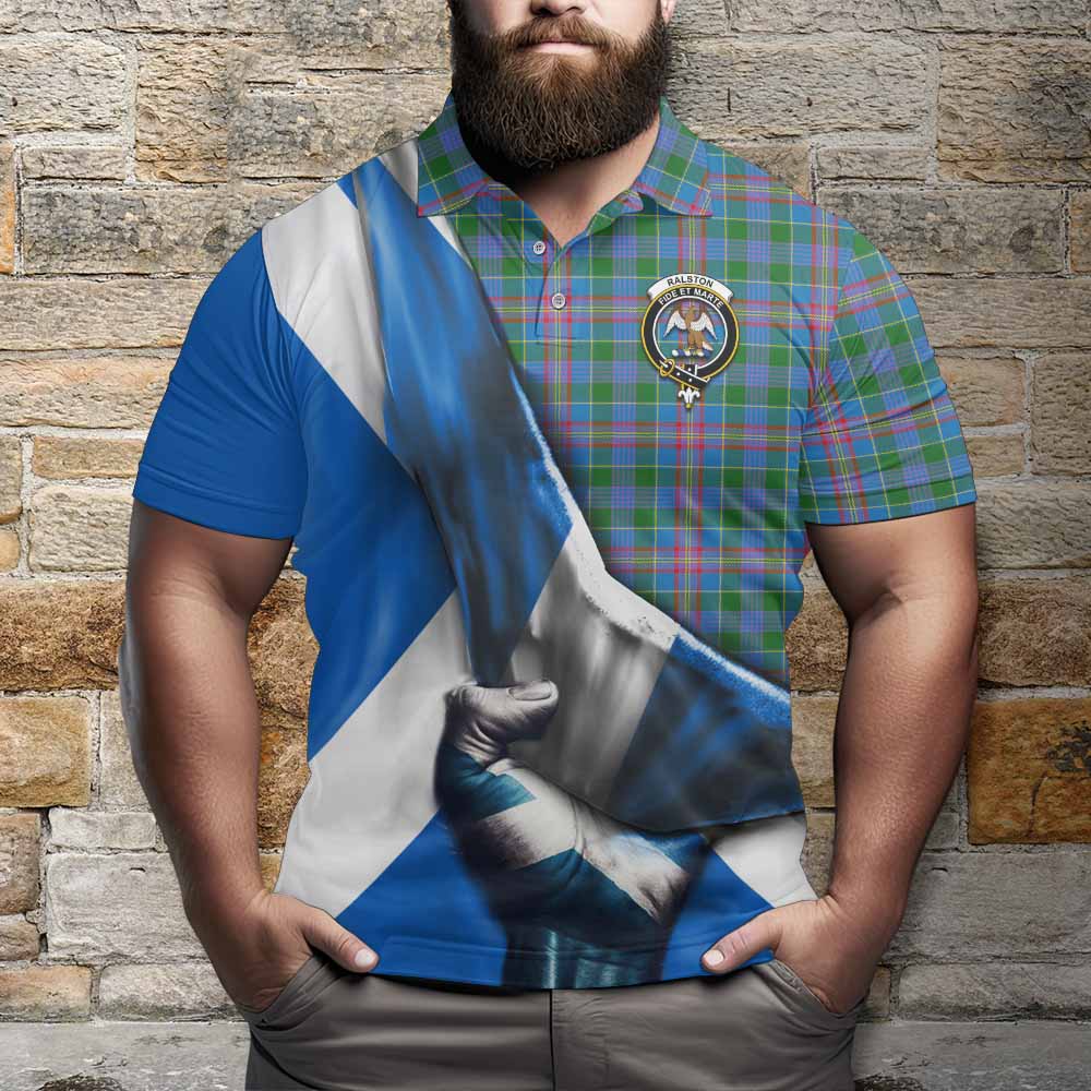 Tartan Vibes Clothing Ralston Tartan Polo Shirt with Family Crest Scotland Patriotic Style