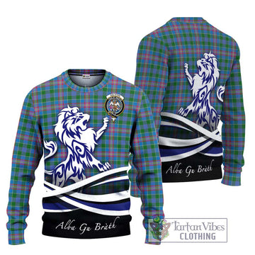 Ralston Tartan Ugly Sweater with Alba Gu Brath Regal Lion Emblem