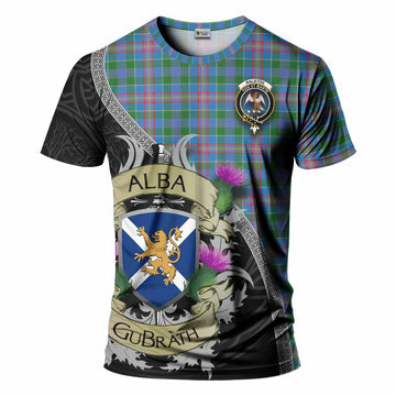 Tartan Vibes Clothing Ralston Tartan Family Crest T-Shirt Lion Rampant Royal Thistle Shield Celtic Inspired