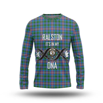 Ralston Tartan Long Sleeve T-Shirt with Family Crest DNA In Me Style Unisex - Tartanvibesclothing Shop