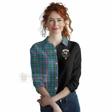 Tartan Vibes Clothing Ralston Tartan Women's Casual Shirt with Family Crest and Half Of Me Style