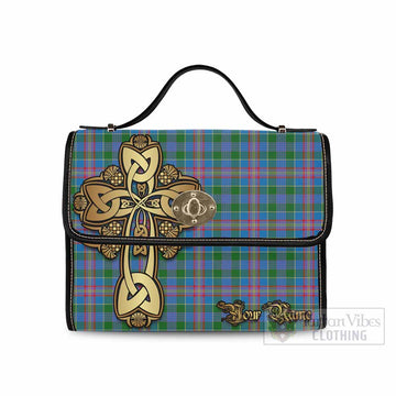 Ralston Tartan Waterproof Canvas Bag Golden Thistle Celtic Cross Style
