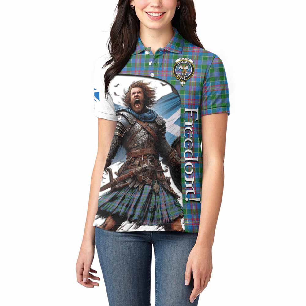 Tartan Vibes Clothing Ralston Crest Tartan Women's Polo Shirt Inspired by the Freedom of Scottish Warrior