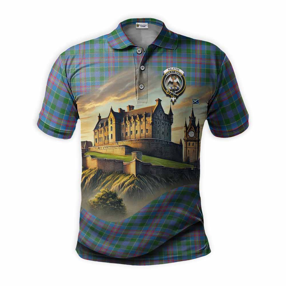 Tartan Vibes Clothing Ralston Tartan Family Crest Polo Shirt with Scottish Ancient Castle Stype