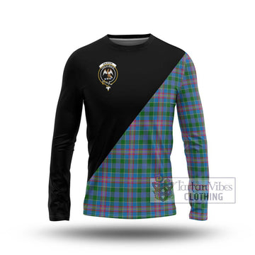Ralston Tartan Long Sleeve T-Shirt with Family Crest and Military Logo Style Unisex - Tartanvibesclothing Shop