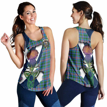 Tartan Vibes Clothing Ralston Tartan Family Crest Women's Racerback Tanks Scottish Thistle Celtic Inspired