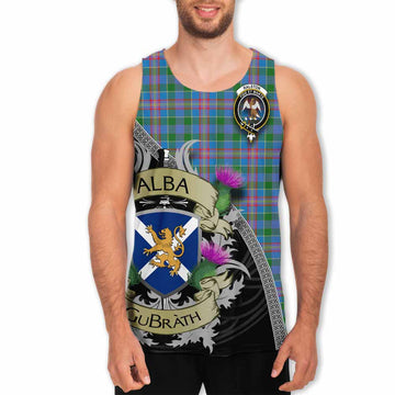 Ralston Tartan Family Crest Men's Tank Top Lion Rampant Royal Thistle Shield Celtic Inspired